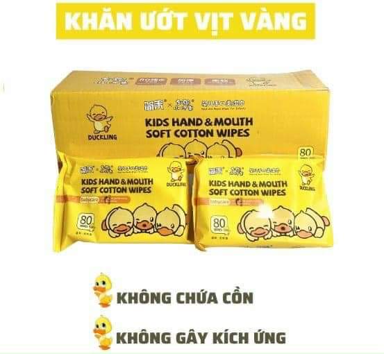 10 gói khăn giấy ướt vịt vàng