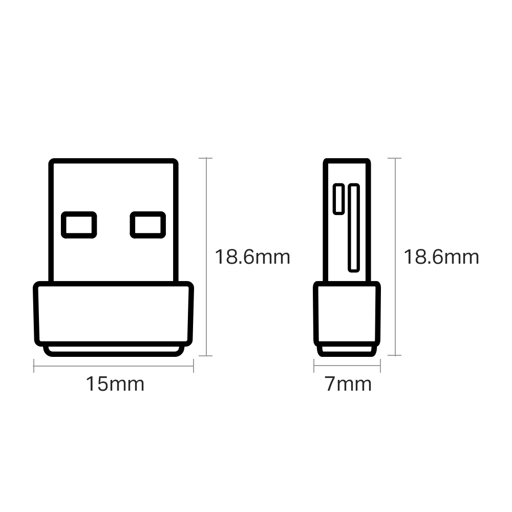 Cạc mạng không dây TP-Link USB Archer T2U Nano - Hàng chính hãng FPT phân phối