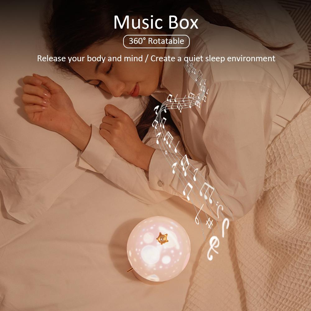 Đèn LED phòng ngủ, phát nhạc, xoay 360 độ