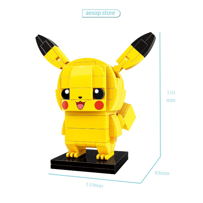 Đồ chơi lắp ráp Mô hình Pikachu QMAN A0101