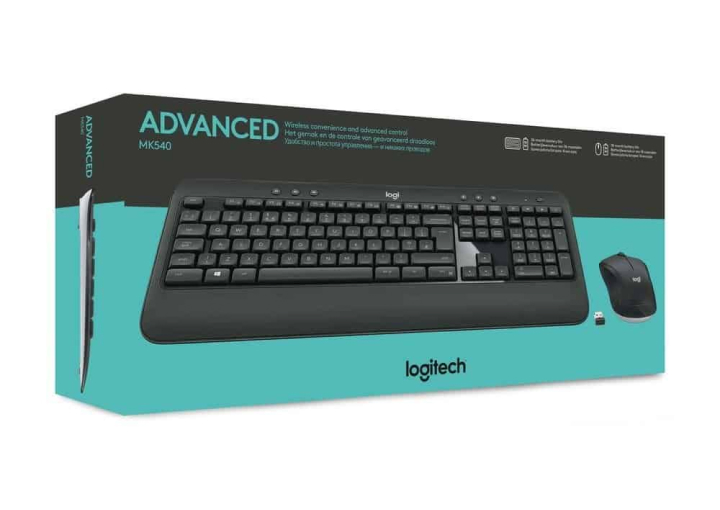 Bộ Combo Chuột Bàn Phím Không Dây Logitech MK540 Advanced 2.4G Wireless Keyboard 1600DPI - Hàng Chính Hãng