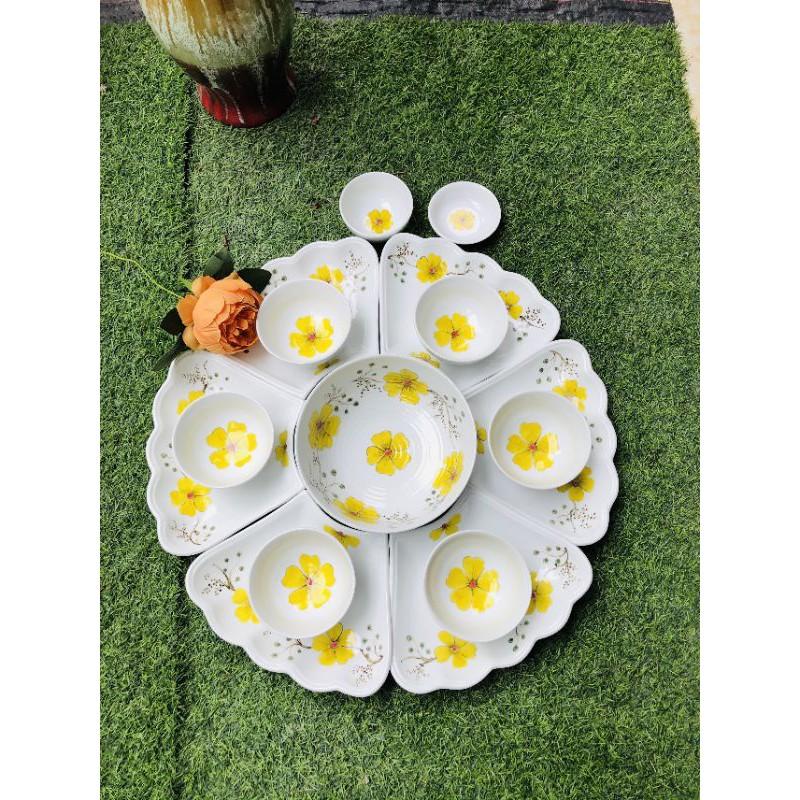 Bộ bát đĩa hoa mặt trời 15 món