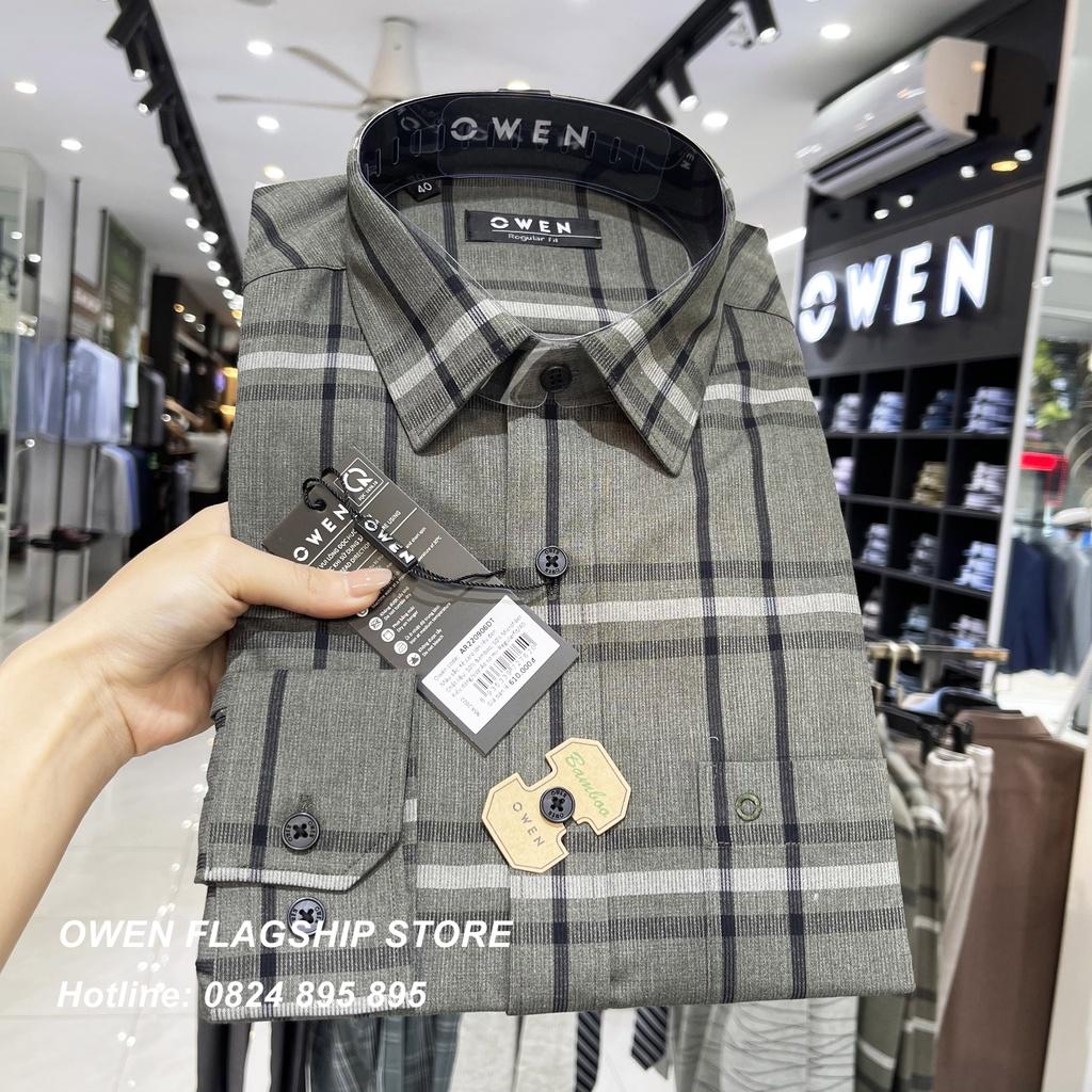 Áo Sơ mi Owen nam dài tay dáng Regular mềm mịn mát Mã AR220906DT