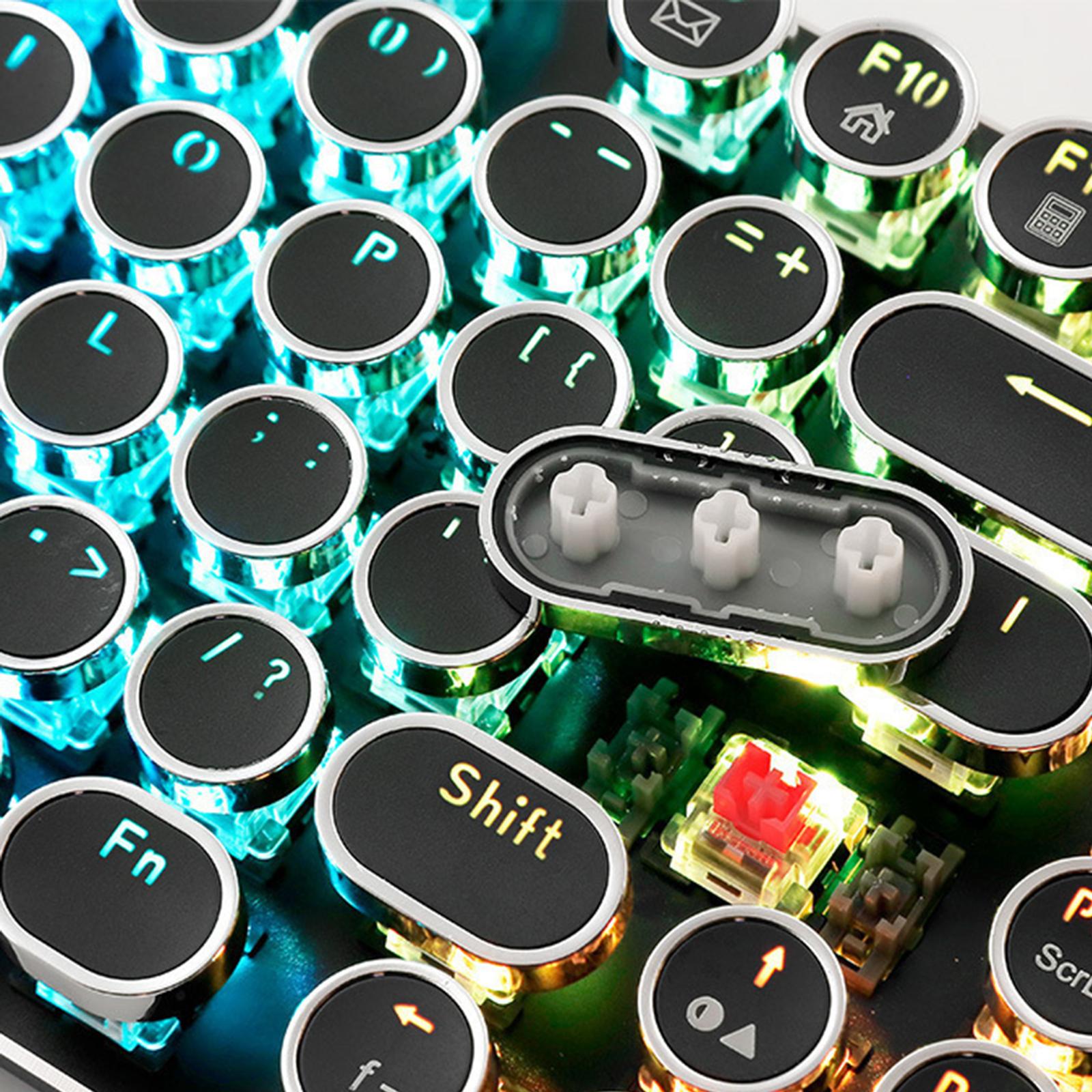 Round Keycaps - Double Shot PBT Keycap Set with Translucent Layer, for Mechanical Keyboards, Full 108 Key Set