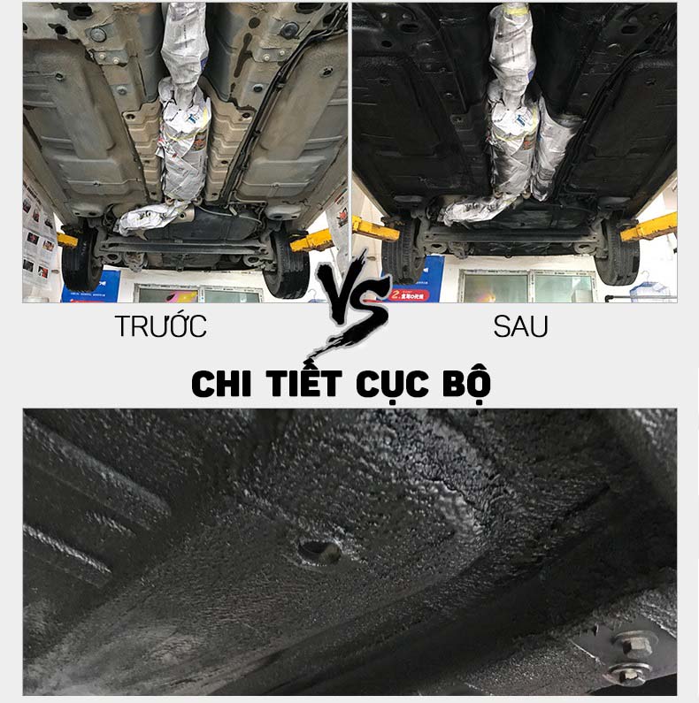 Dung Dịch Xịt Sơn Phủ Gầm Ô tô Chống Ồn, Chống Rỉ Sét, Mọt Khung Xe, Tăng Độ Cách Âm Ô 700ML