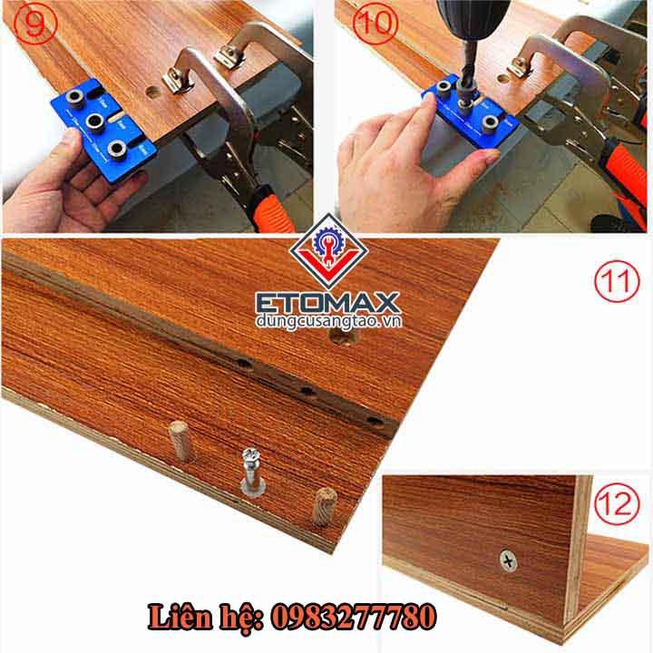 Bộ Cữ Khoan Ốc Cam Và Chốt Gỗ Bản FULL X150B