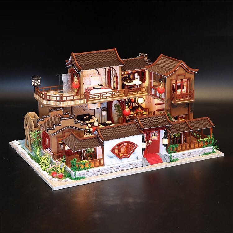 Mô hình nhà DIY Doll House A Splendid Family Kèm Đèn LED và Mica chống bụi