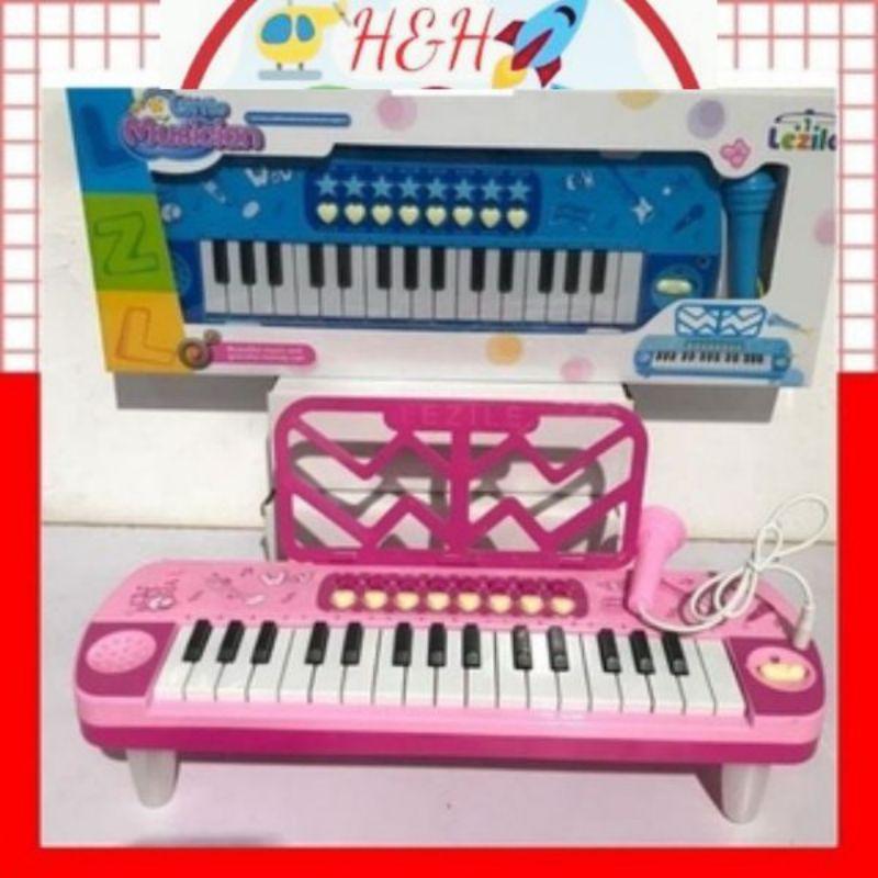 Đồ Chơi Mô Hình Đàn Piano Kèm Micro ĐồChơi Có Nhạc Cho Bé.