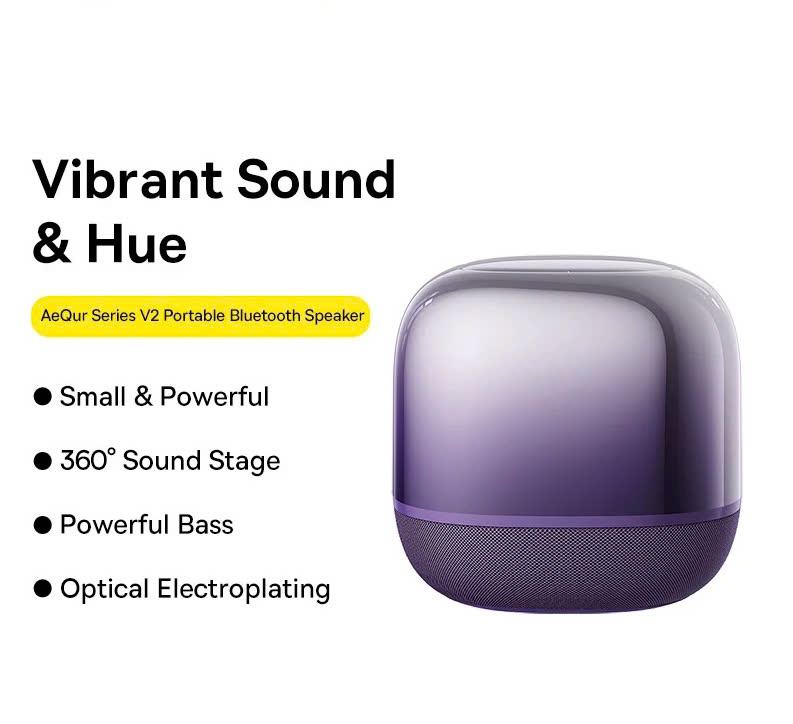 Loa Bluetooth Không Dây Baseus AeQur V2 Wireless Speaker 20W Âm Thanh Sống Động 360 Độ°- hàng chính hãng
