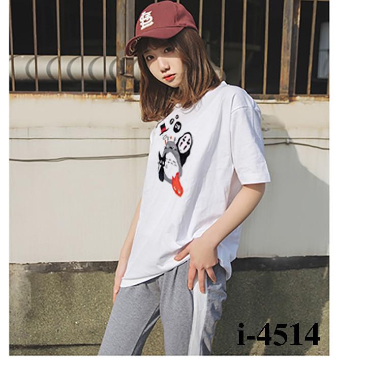 Áo Thun Nữ Tay Lỡ Unisex In Hình Totoro Halloween Rẻ Bền Đẹp ATN4514