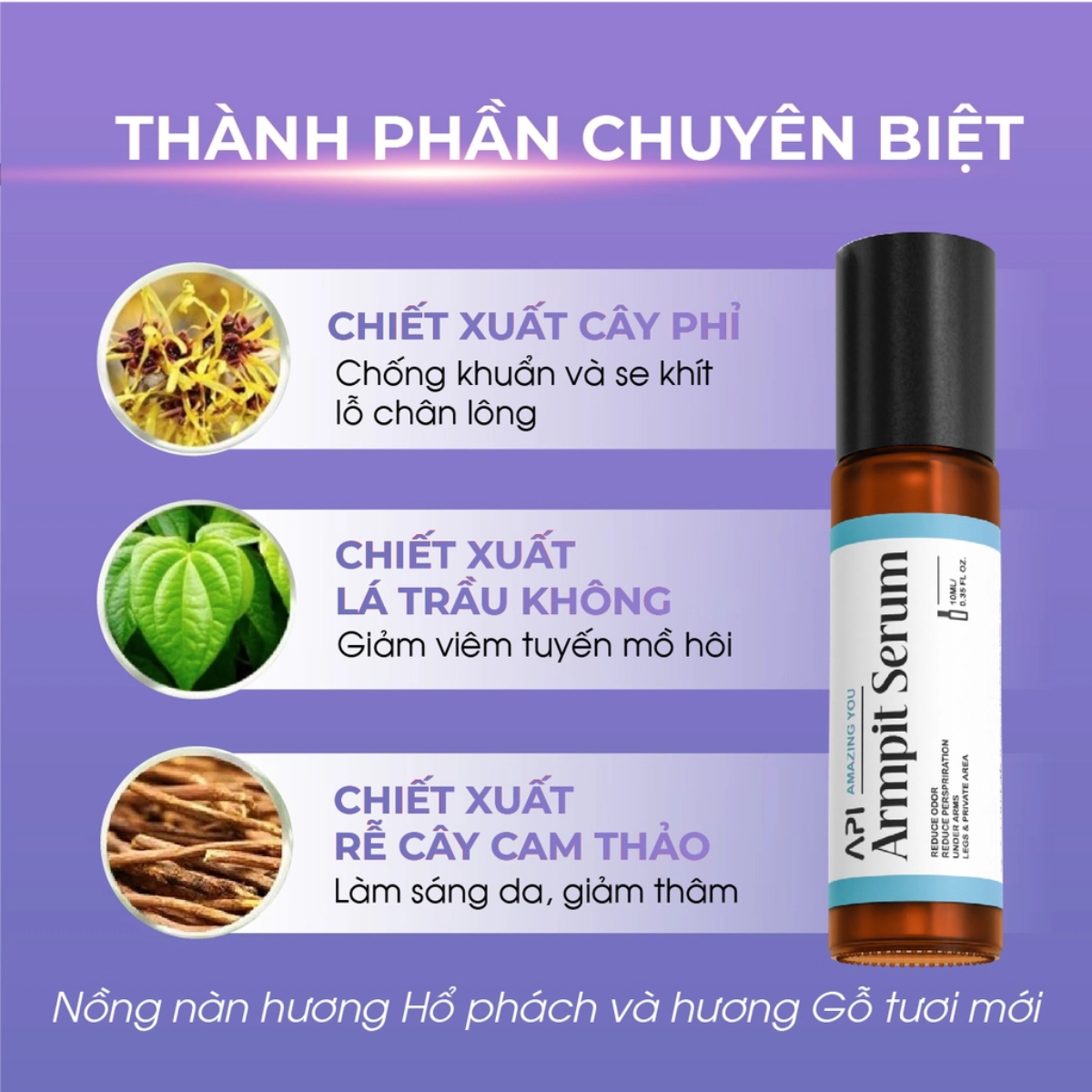 Son Nách Api - Lăn Khử Mùi Hôi Nách Hương Cá Tính Mee Natural Cho Nam Và Nữ 10ml