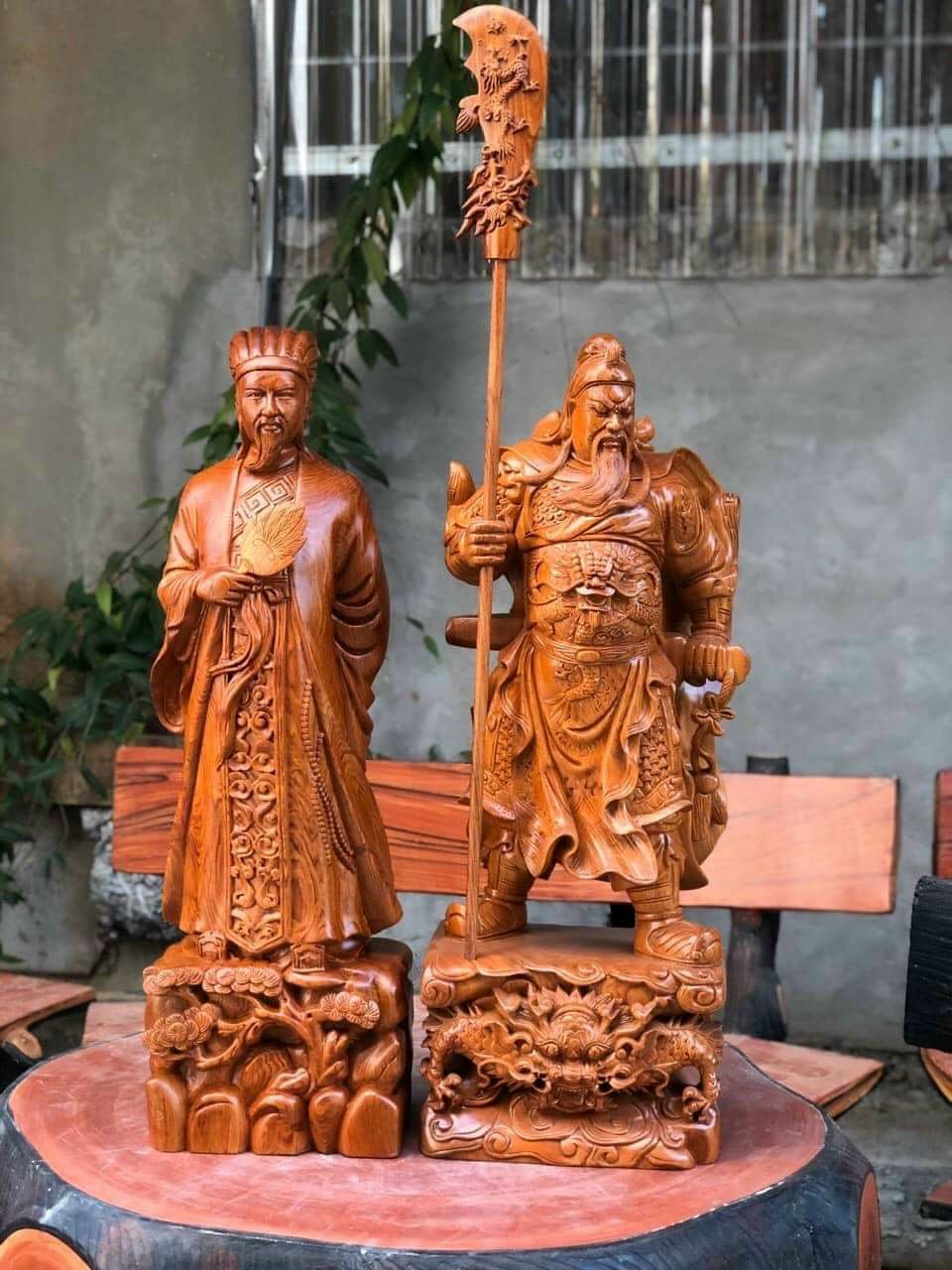 Cặp quan văn quan võ ,khổng minh gia cát lượng ,quan công kt cao 50