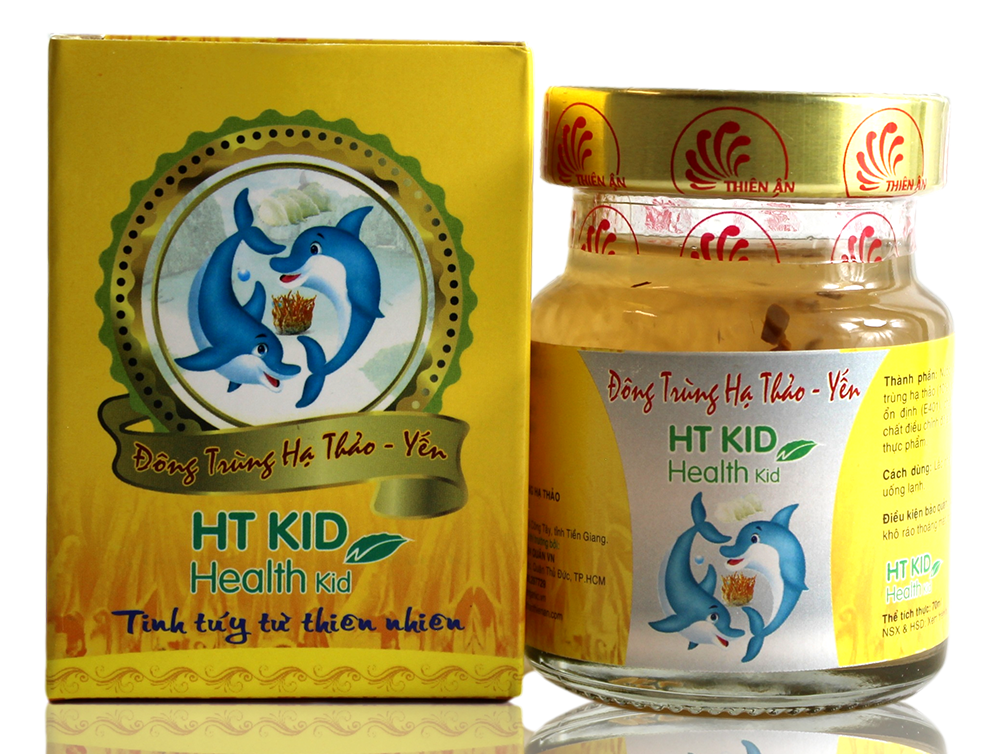 Hộp Quà Tặng 6 Hũ Đông Trùng Hạ Thảo yến HT kid (hũ 70 ml) - Thương hiệu Thiên Ân