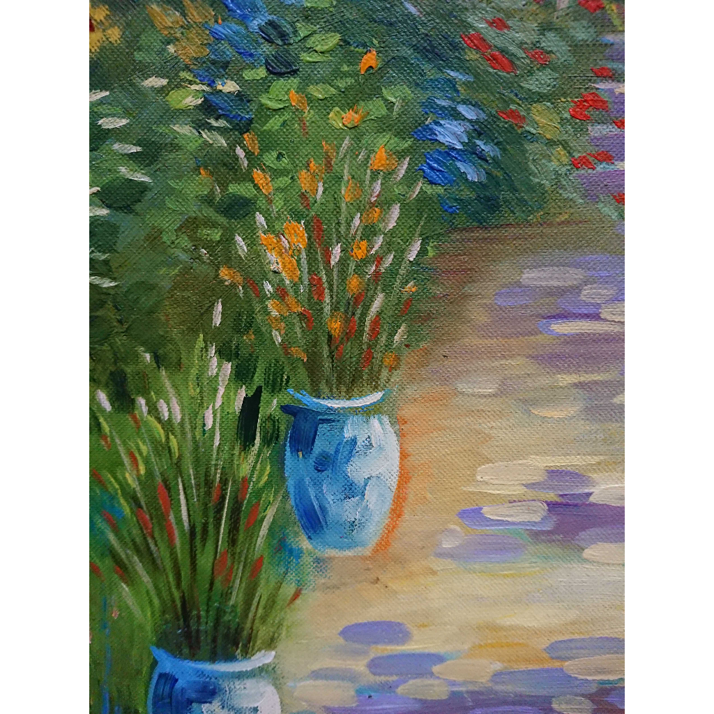Tranh Sơn Dầu Vẽ Tay 40x50cm - Khu Vườn Trẻ Thơ