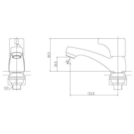 Vòi Chậu Rửa Inax LFV-13B Lavabo nước lạnh dùng cho chậu 1 lỗ (FC- Vật liệu xây dựng Big H