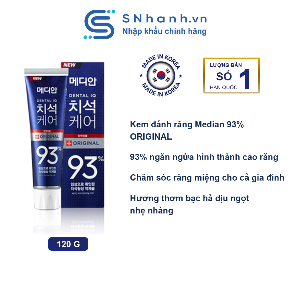 Kem đánh răng Median 93% Hàn Quốc 120g