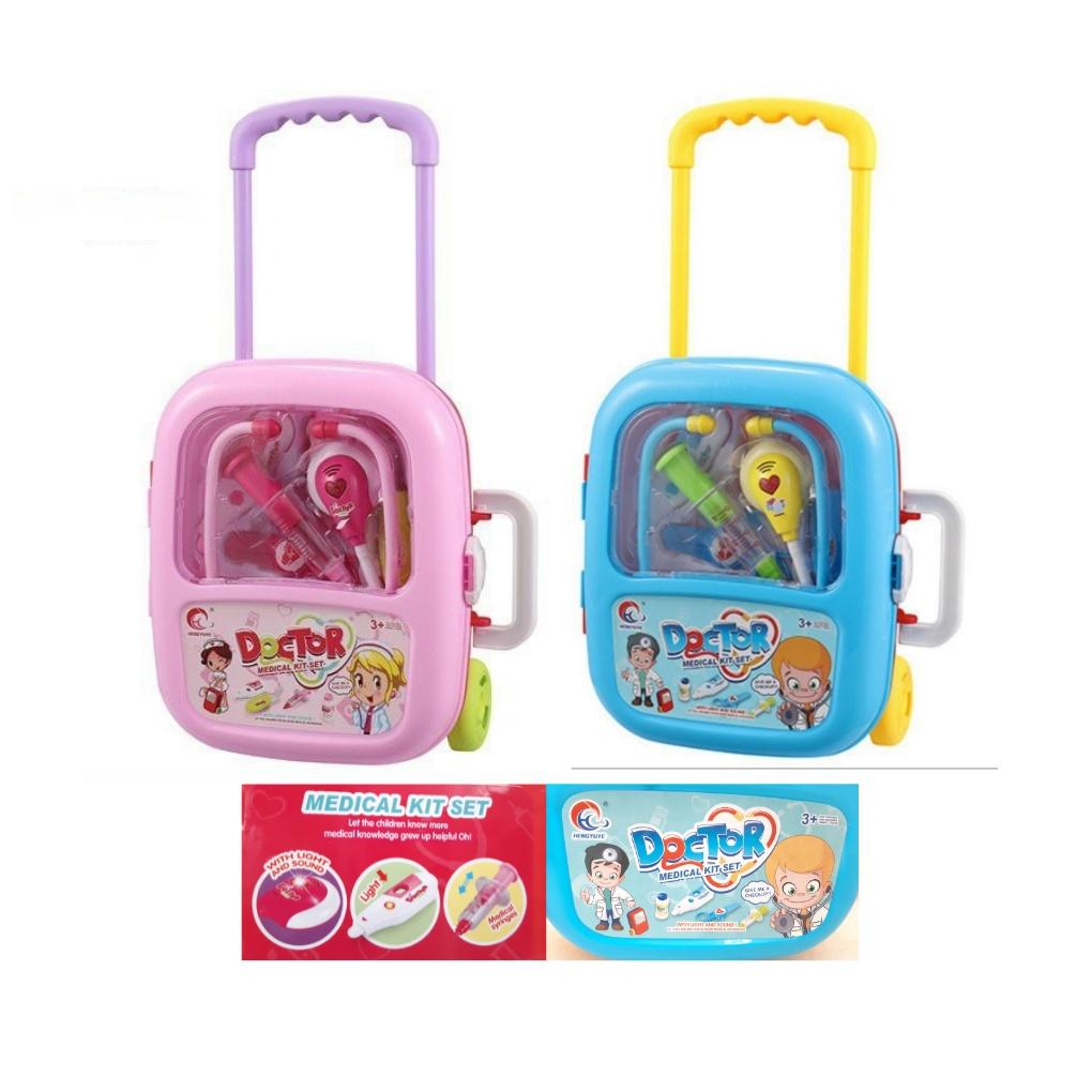 Đồ chơi vali kéo bác sĩ có nhạc đèn cho bé sẵn pin RUBY BABY KIDS TOYS - đồ chơi trẻ em hóa thân bác sĩ