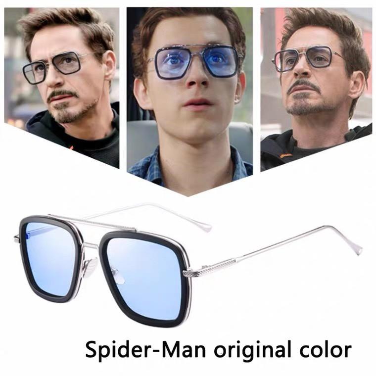 Kính thời trang cao cấp phong cách Tony Stark- Iron Man tròng vuông nam nữ chống nắng, chống bụi, chống tia UV400 mã 116