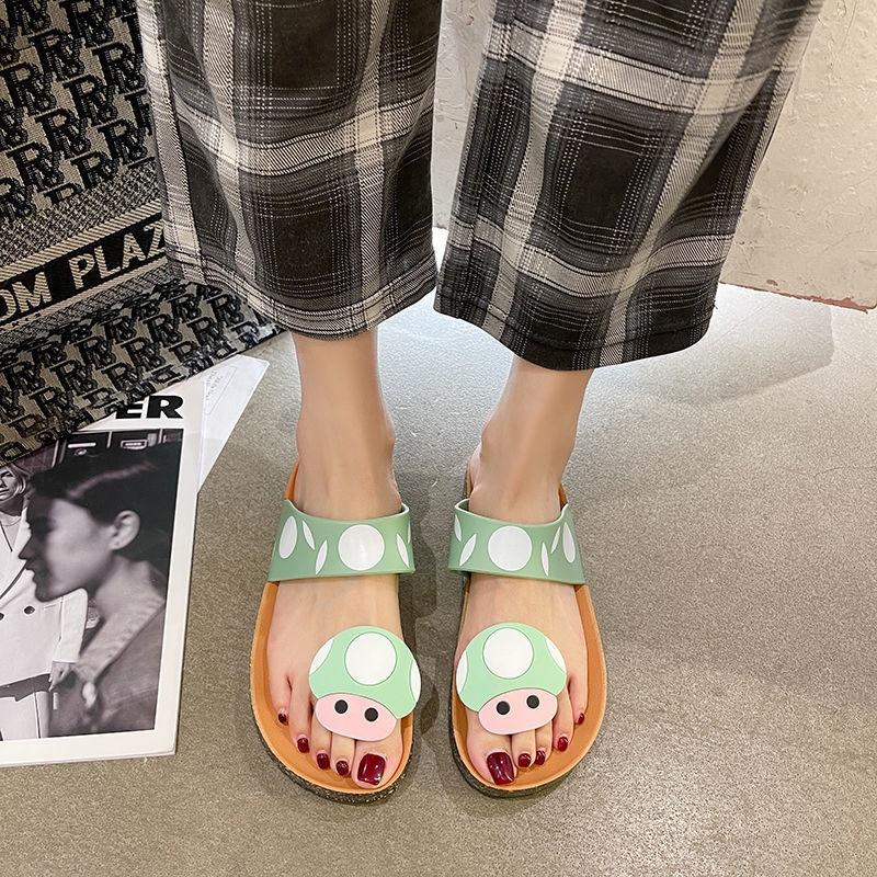 Slipper women summer online celebrity ins wears 2021 new fashion Korean version of Baida anti-skid soft sole cute cartoo