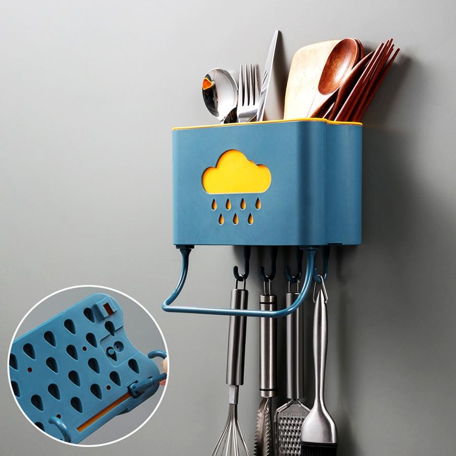 Hộp Đựng Đũa Muỗng có nắp đậy LOẠI SIÊU TO 30cm Ống cắm đũa chống bụi bẩn côn trùng kệ để đũa Khay đựng thìa đũa