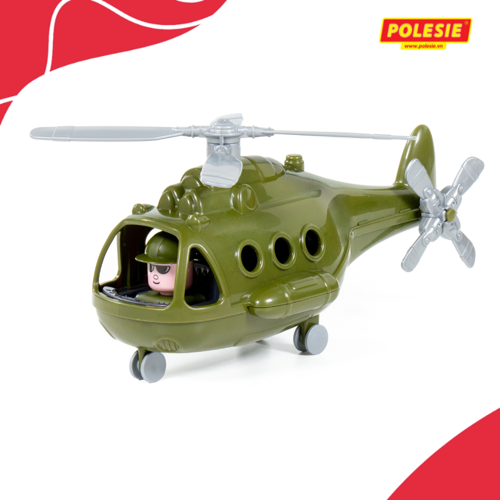 Máy bay trực thăng quân sự Alpha đồ chơi - Polesie Toys