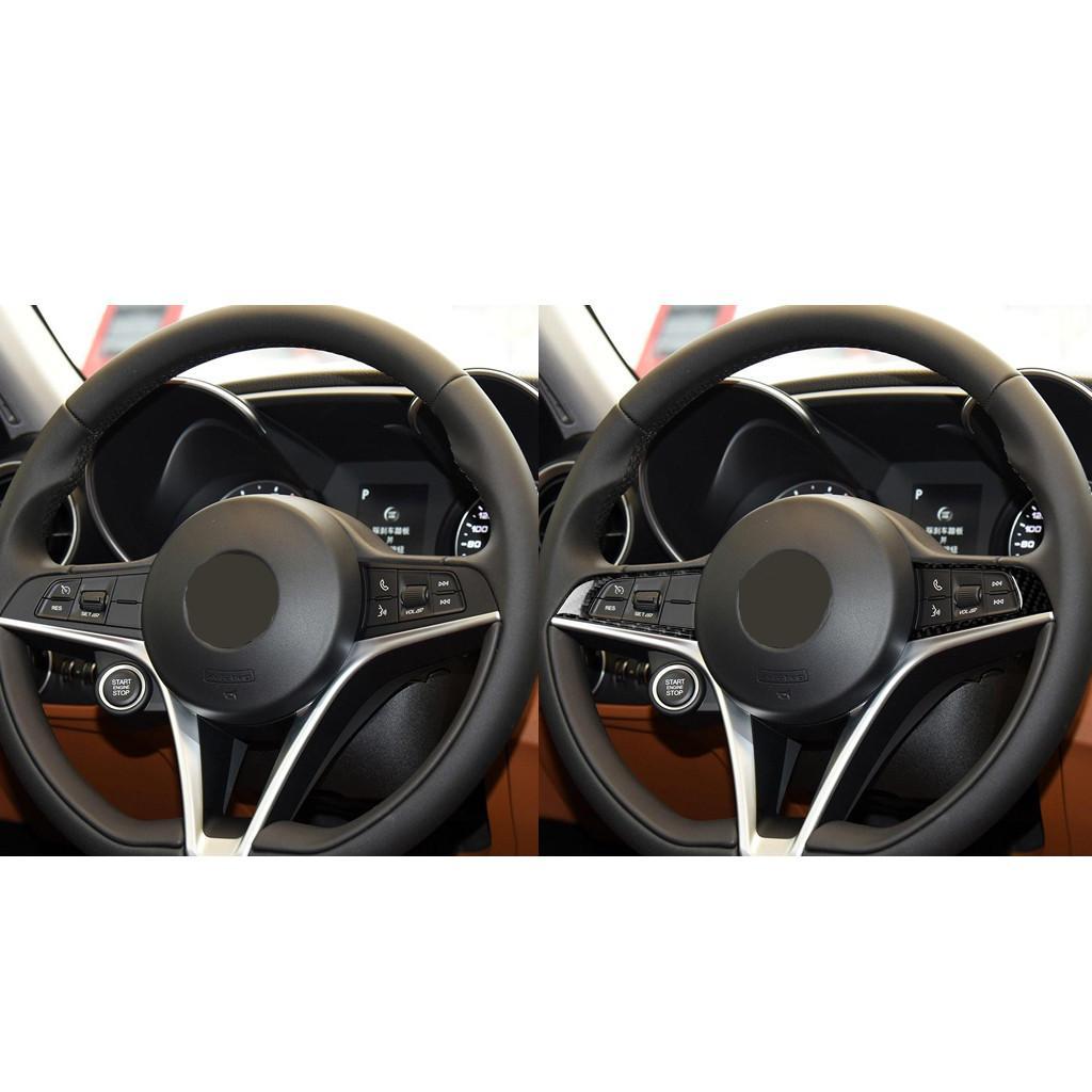 Carbon Fiber Steering Wheel Cover Case Trim Sticker for