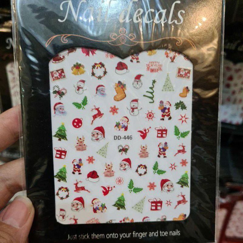 Mẫu dán móng tay dành cho mùa NoeL - sticker Noel