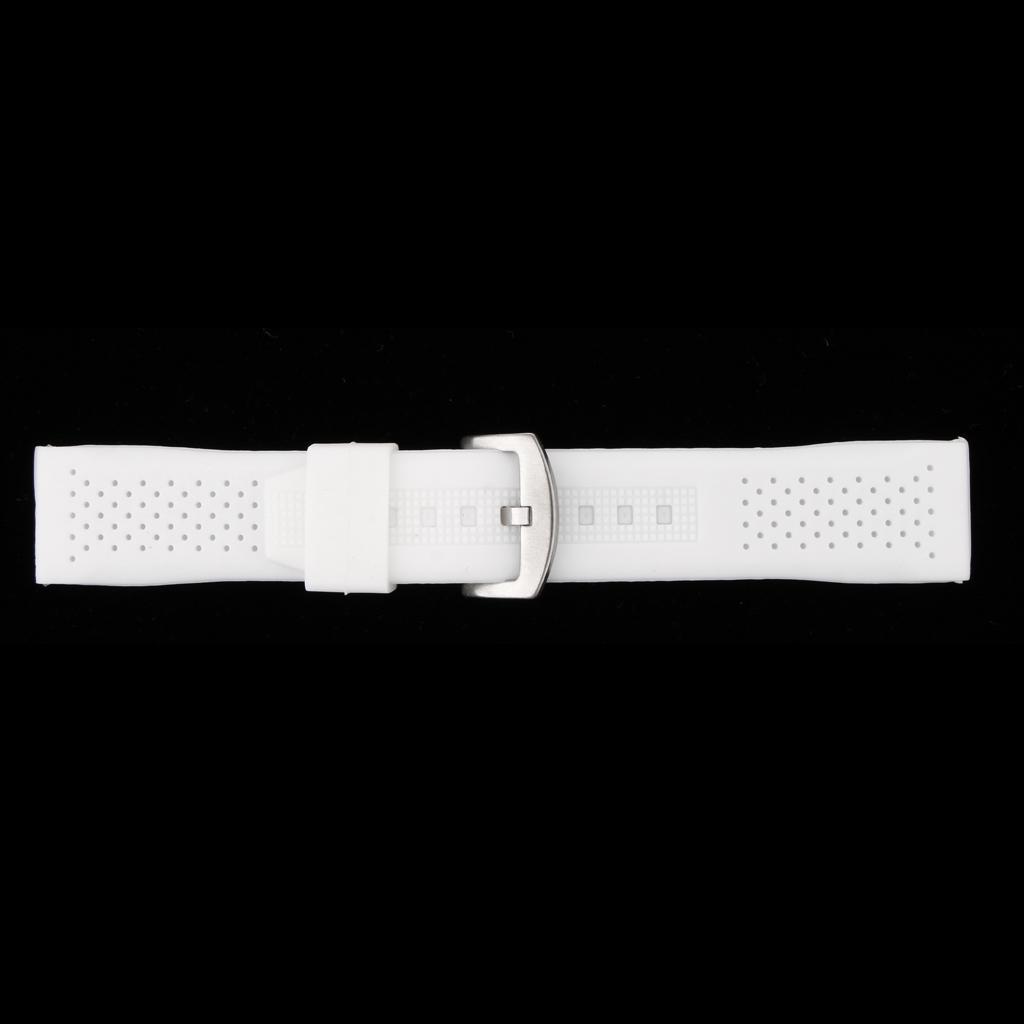 Silicone Watch Band Soft Rubber Replacement Strap Belt Waterproof White