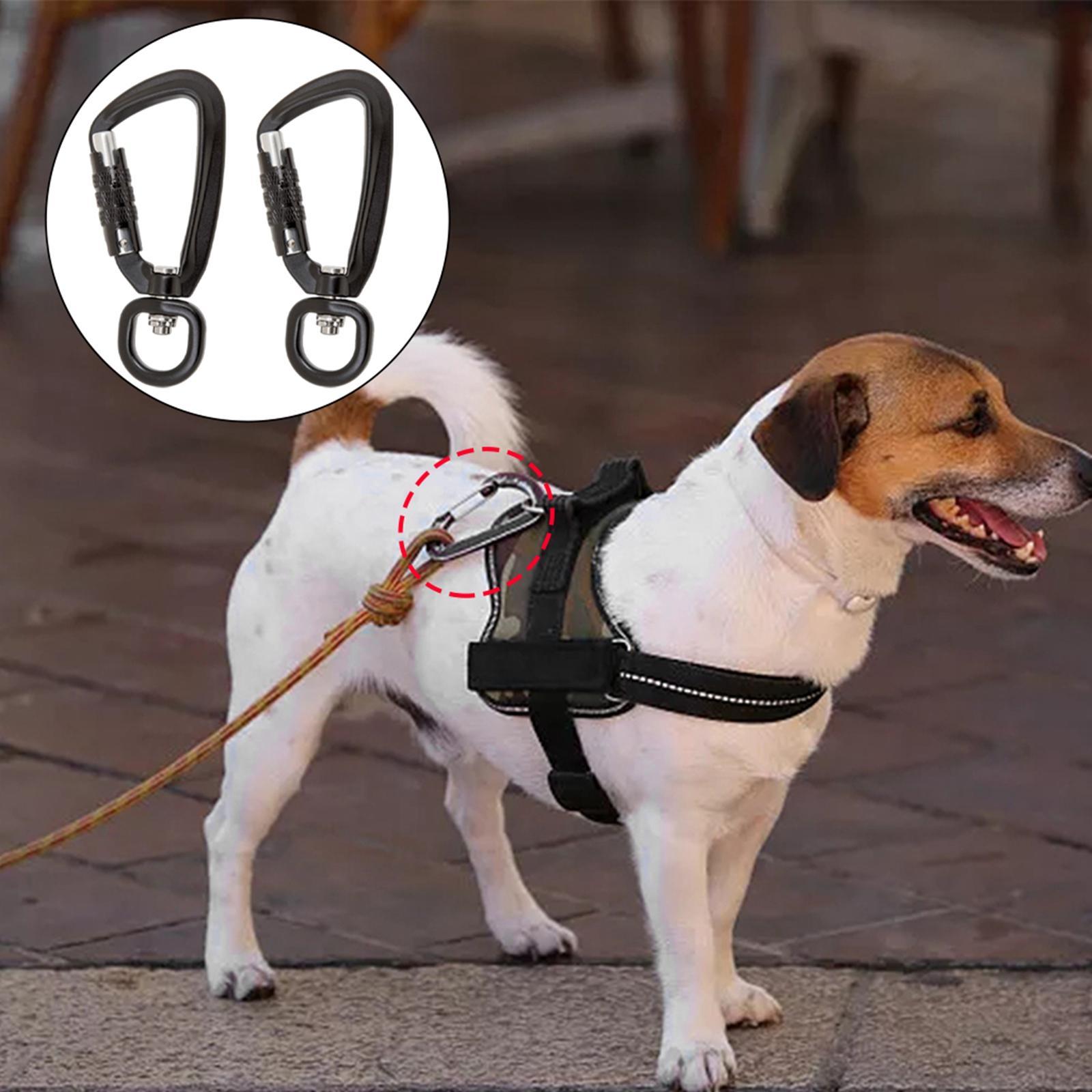 4x Heavy Duty Swivel Auto Self Lock Carabiner Hook Dog   Clip Snap 500KG