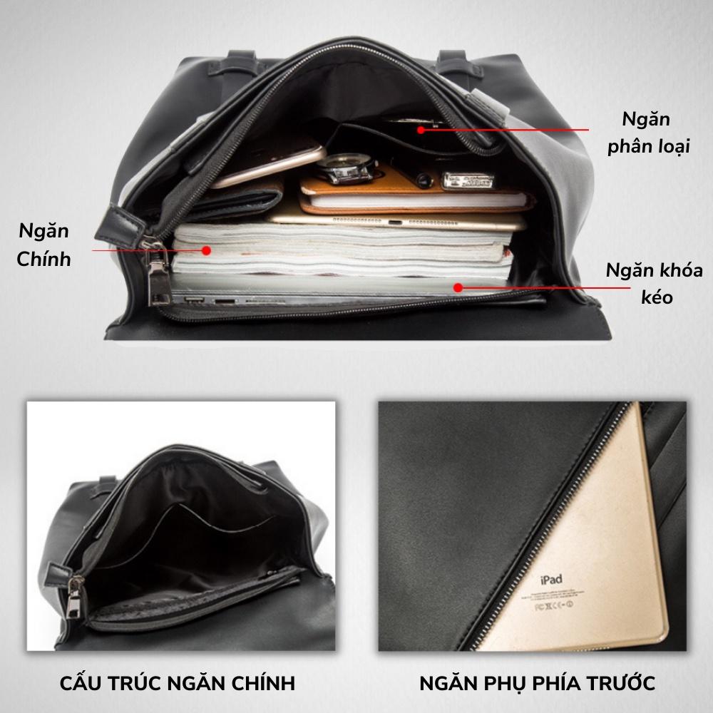 Balo da thời trang nam nữ,Da PU Cao Cấp,Ba lô đựng Laptop 15.6 inh -Chống thấm nước, Kiểu dáng trẻ trung,cá tính -