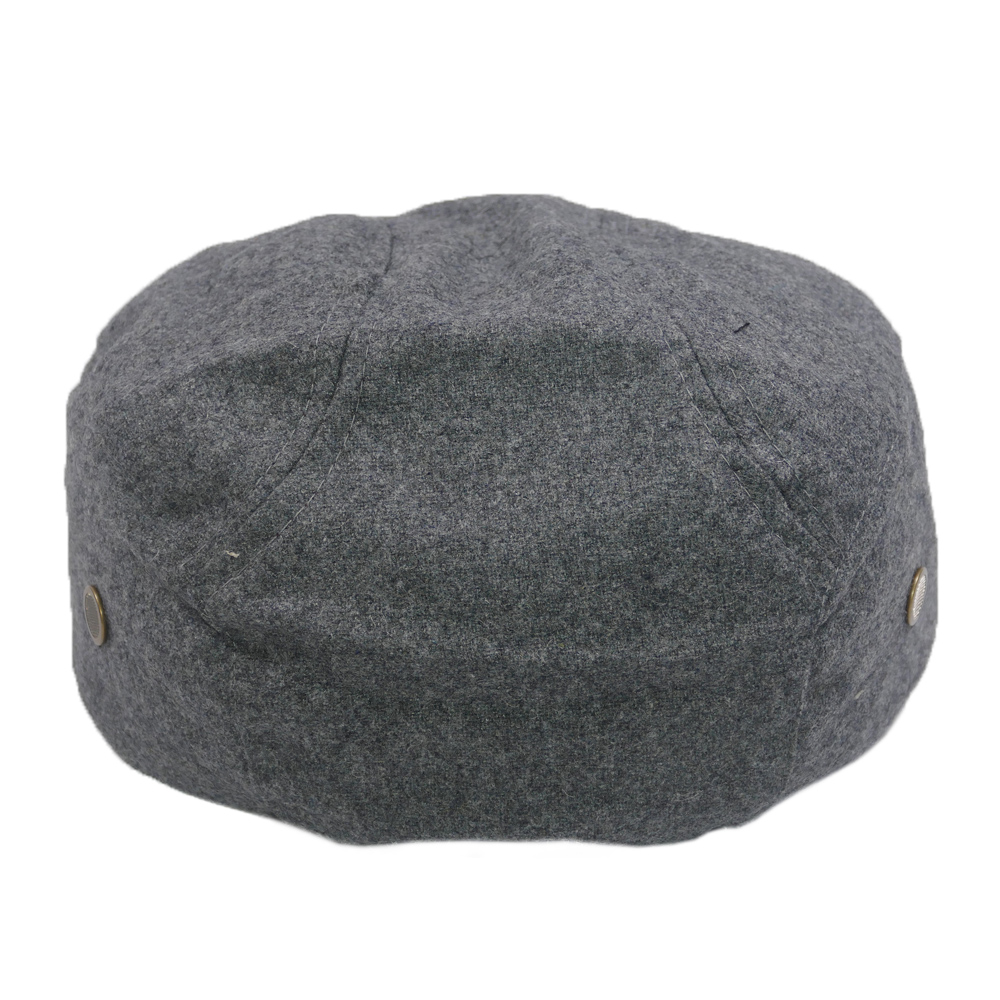 Nón beret nam thiết kế mỏ vịt dành cho người trung niên, không thêu họa tiết, dễ dàng tăng giảm size như ý - Vải mềm - Xám nhạt