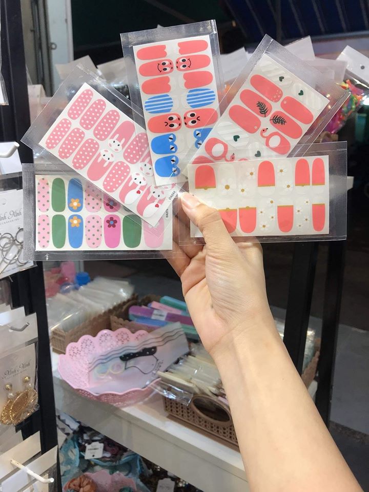 Combo 5 set Sticker dán móng tay trang trí 3D ( Giao mẫu ngẫu nhiên)