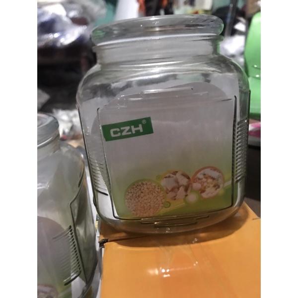 Lọ thủy tinh 1000ml - 2000ml nắp thủy tinh doăng cao su chống tràn