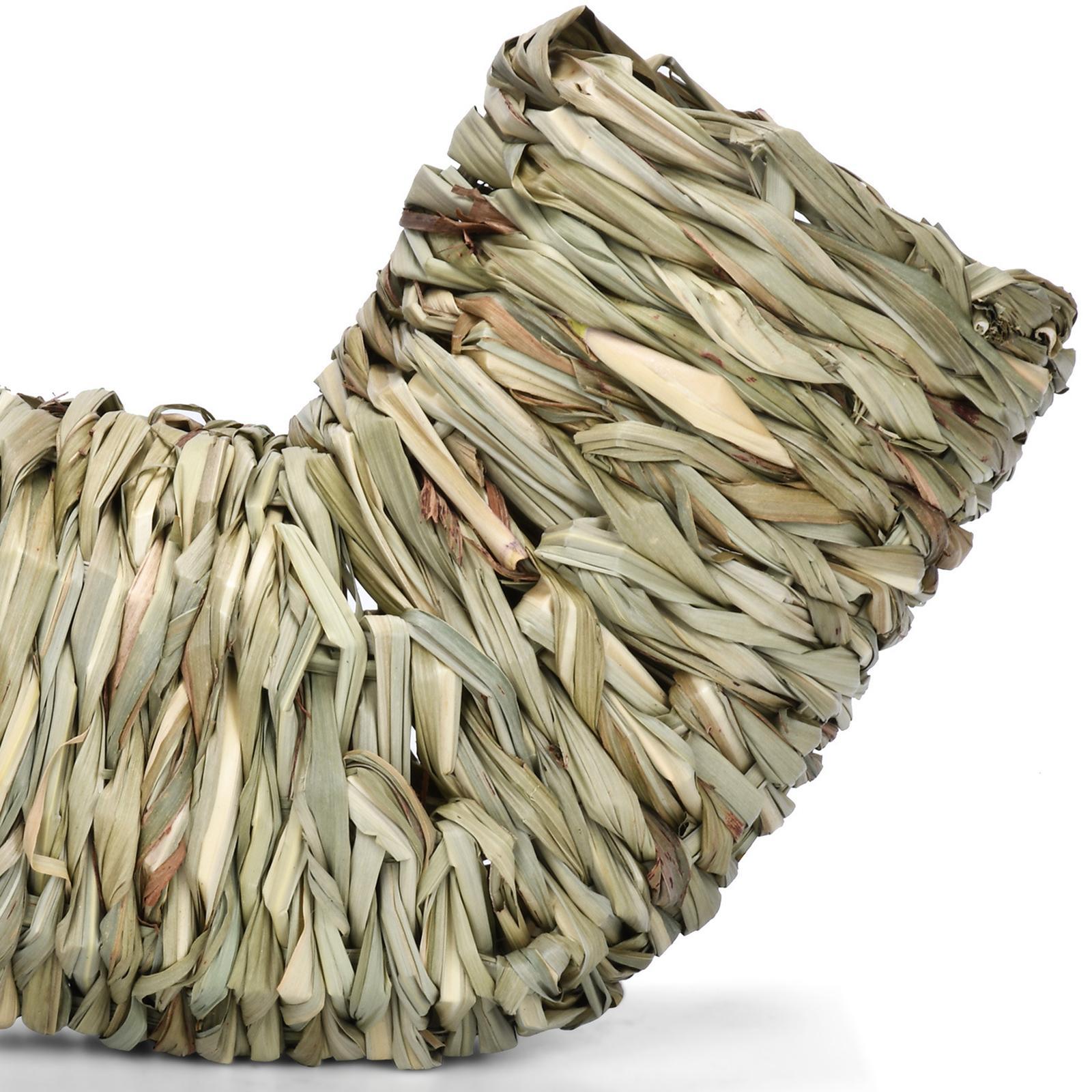 Hamster Grass Tunnel Tunnel Hideaway Durable Bunny Toy Pet Supplies Rabbit Tunnel Tube Nest for Chinchilla Hedgehog Gerbils Ferrets