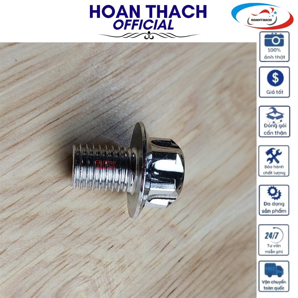 Ốc Chân Kính Salaya Ren Thuận 10L Trắng dùng cho xe máy SP010492