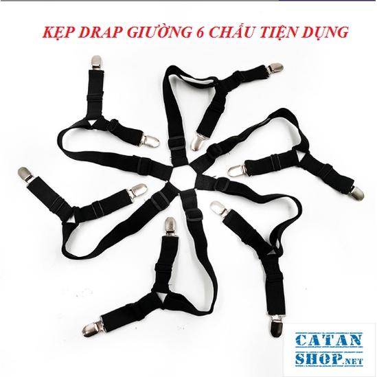 Kẹp cố định ga giường 6 chấu, Bộ kẹp drap nệm giường giúp giữ phẳng và chống trượt tiện dụng-GD553-BQuai