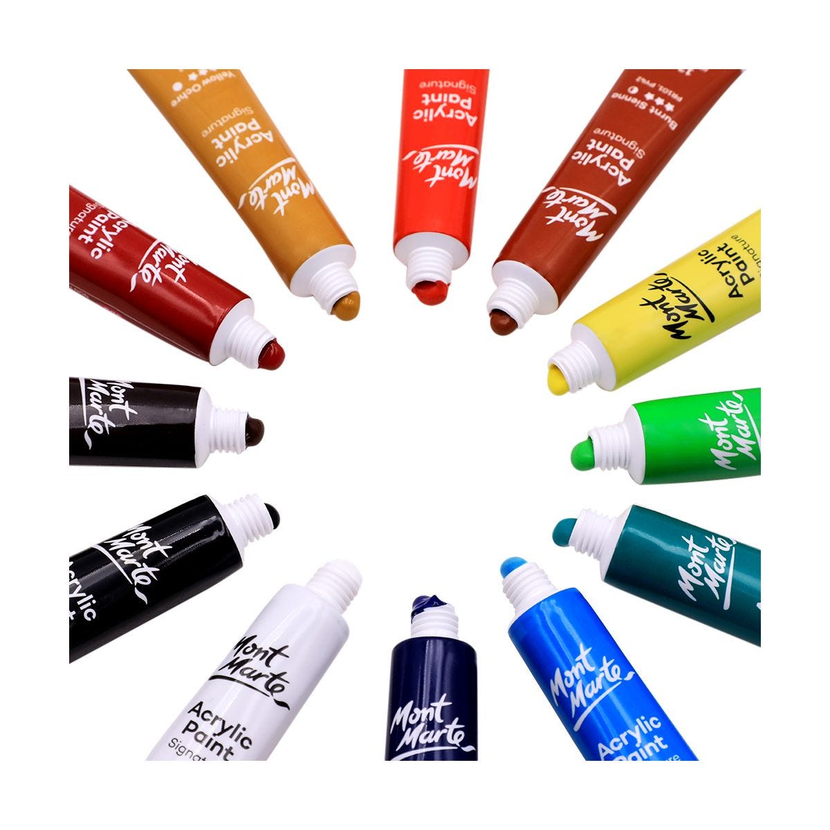 Bộ Màu Vẽ Acrylic Mont Marte 12/18 Màu x 12ml - Acrylic Paints Signature - PMHS0026/PMHS0033