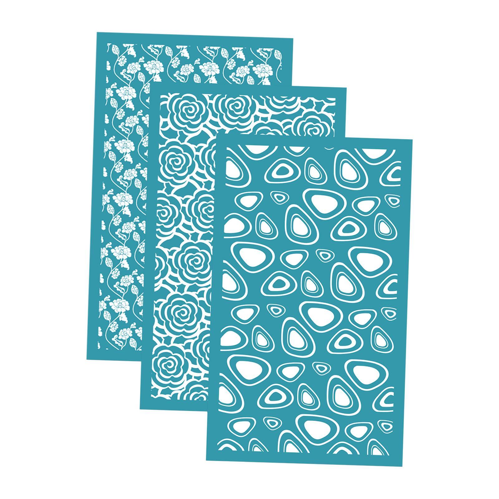 3 Pieces Silk Screen for Polymer Clay, Stencil Silk Screen Clay, Multipurpose Polymer Clay Tools for Home, Earrings Decoration, Printing on Clay