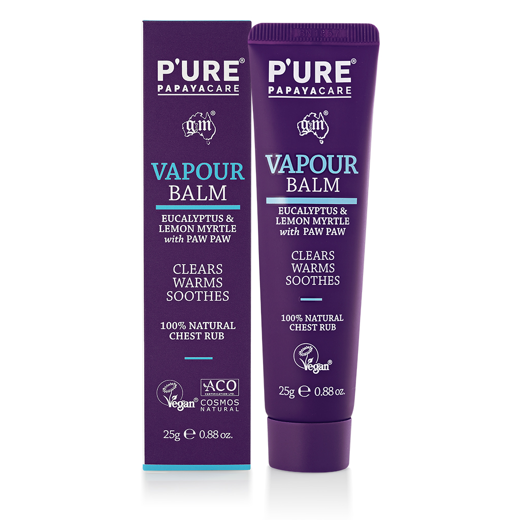 Kem tinh dầu tự nhiên P’URE Papayacare Vapour Balm 25gr