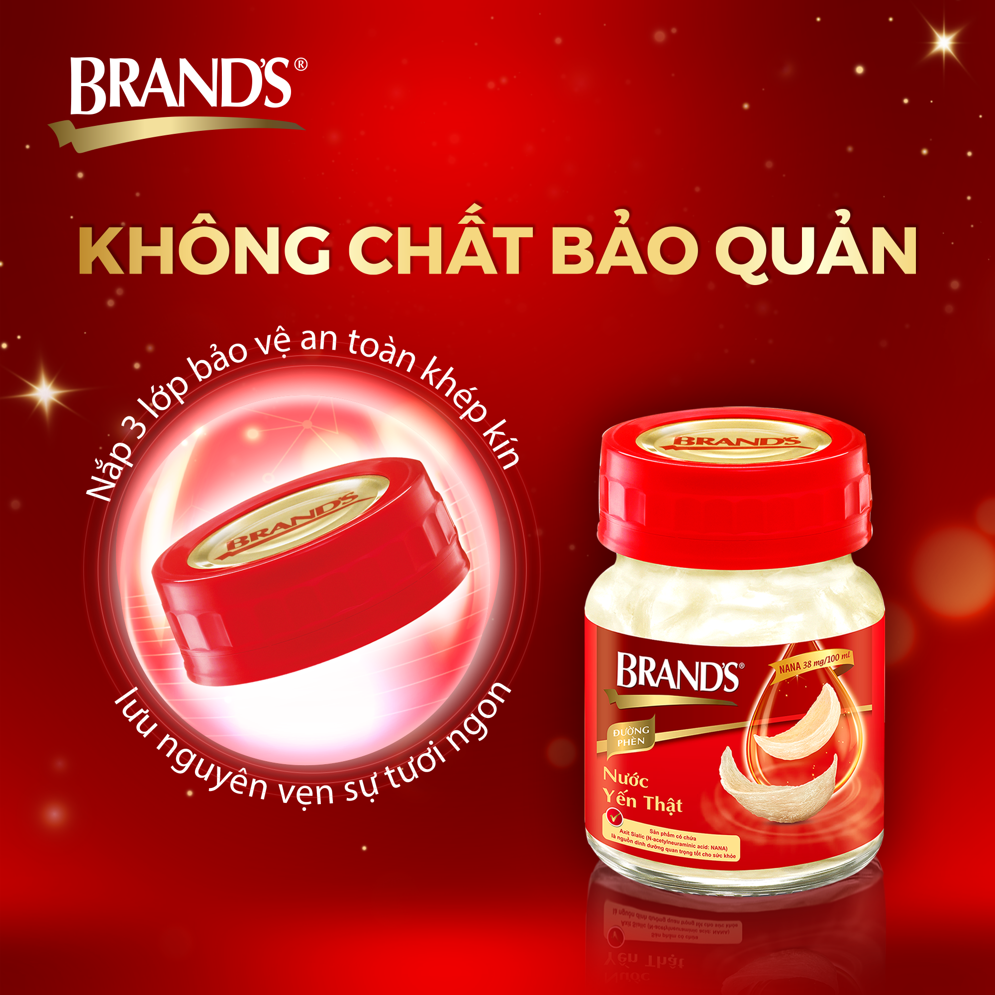 Nước yến thật BRAND'S Đường Phèn