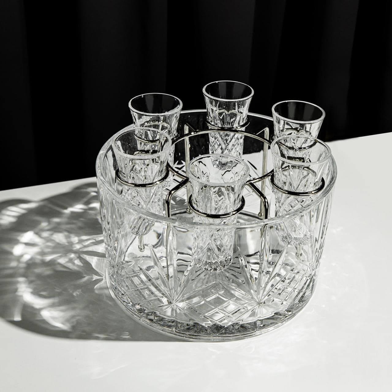 Bộ ly Vodka kèm âu ướp đá pha lê Killarney lHàng chính hãng