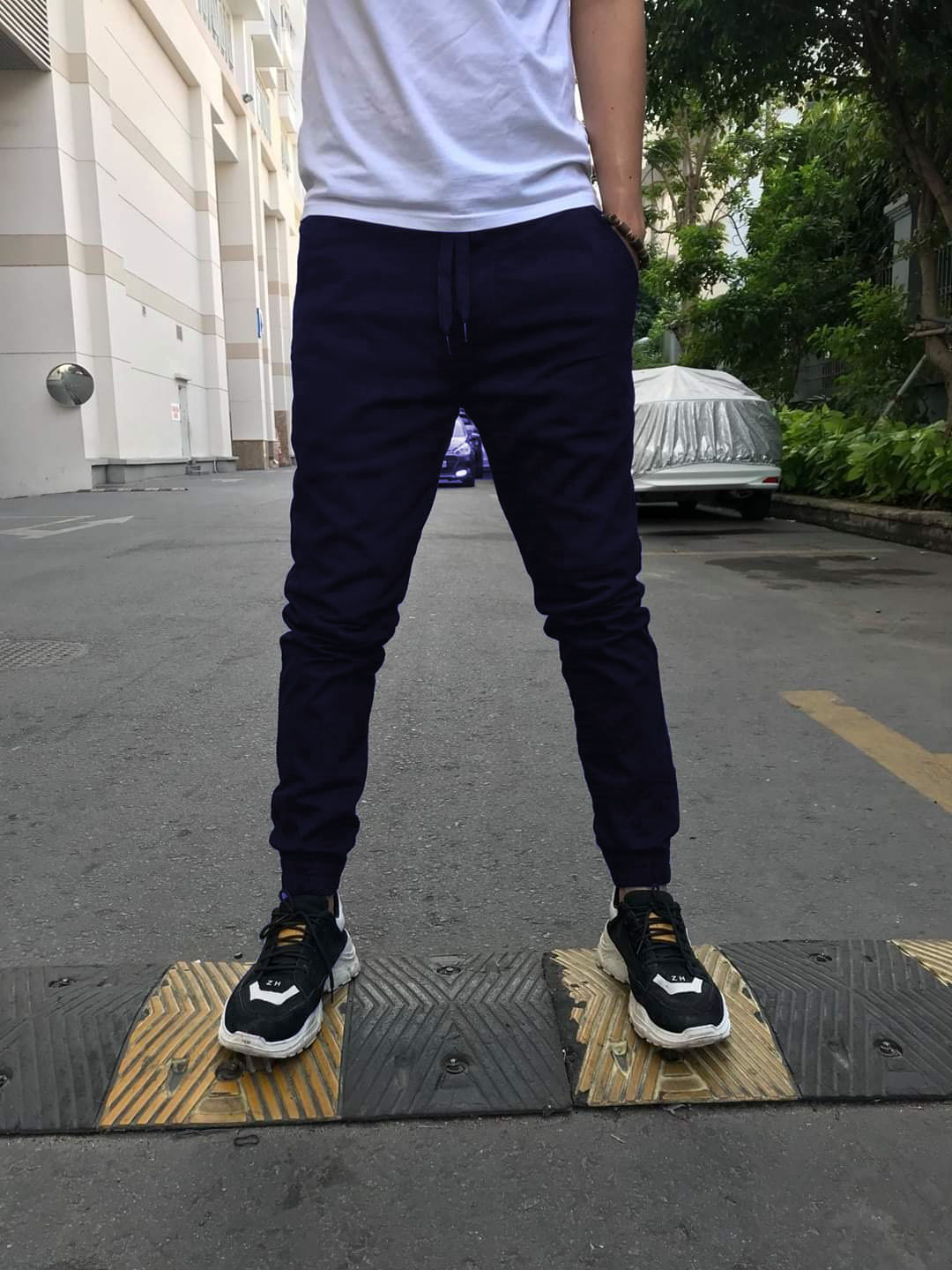 Quần Jogger Kaki Nam Cá Tính Màu Xanh Đen - TCK28062