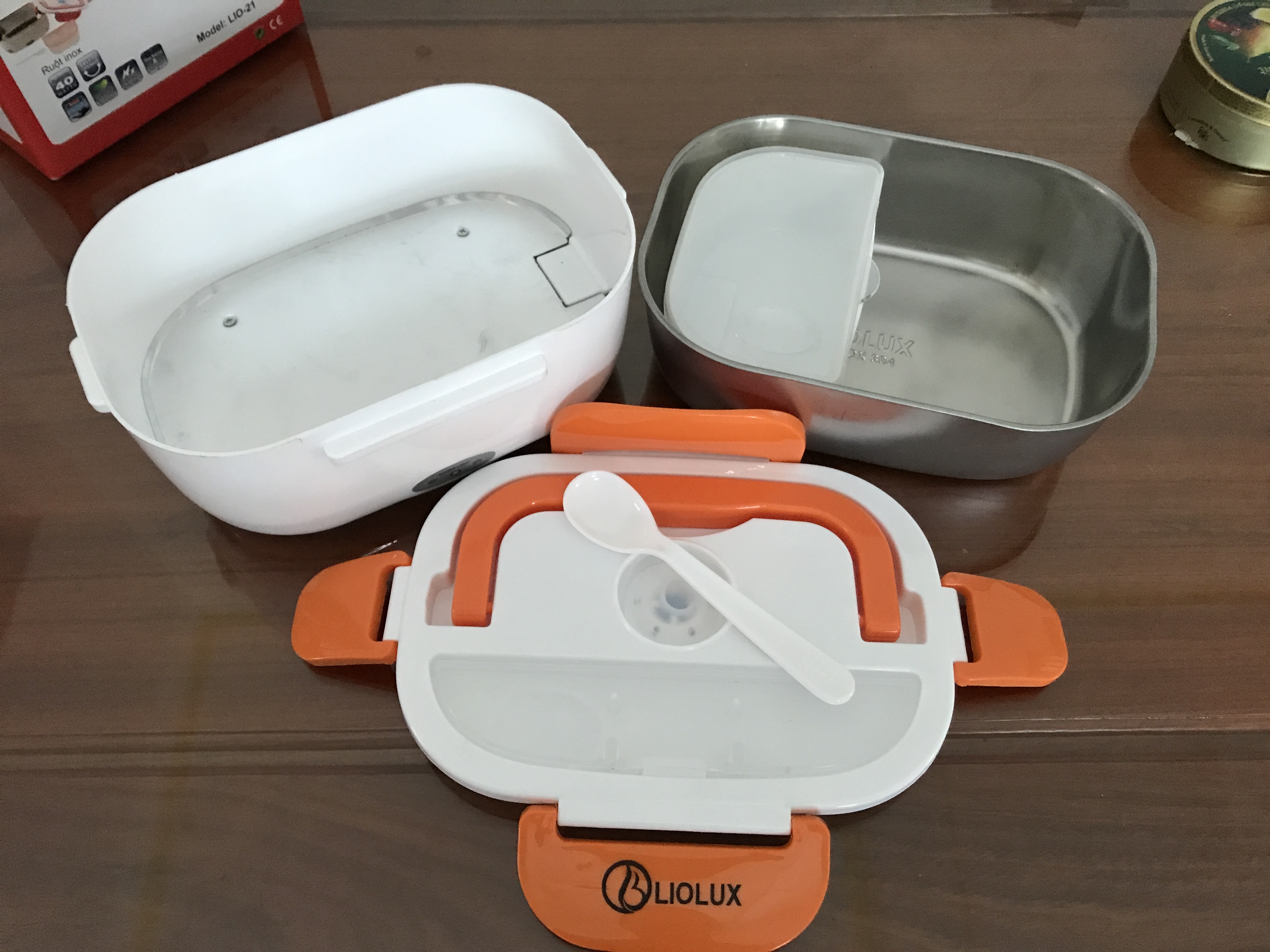 Hộp cơm hâm nóng Liolux LIO-21 ruột inox - cặp lồng cơm cắm điện