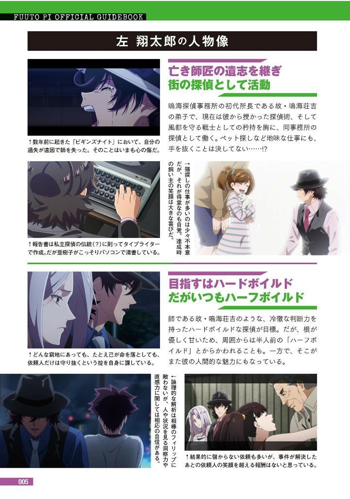 Anime 'Fuuto PI (Fuuto Tantei)' Official Guide Book (Japanese Edition)