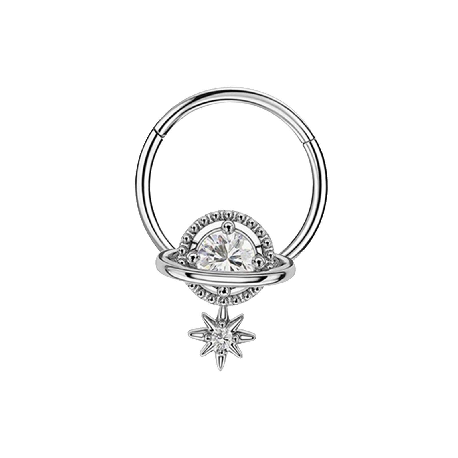 Nose Star Shaped Piercing Jewelry Stainless Steel Nose Girl