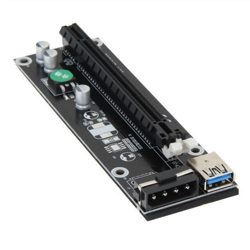 PCI- 1x To16x Extender Riser Board Card Adapter  Power Cable