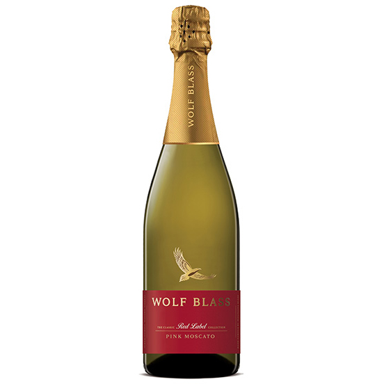 Rượu vang sủi hồng hơi ngọt Wolf Blass Red Label Pink Mosato 750ml 7%- 8% - Không hộp