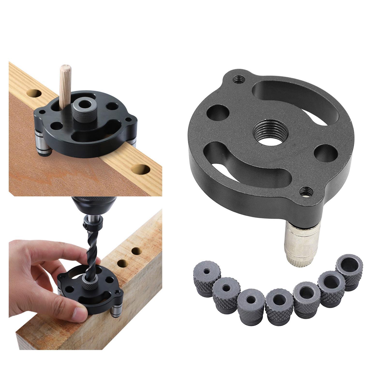 2pcs 2-10mm Self-Centering Doweling Jig Set Vertical Hole Puncher Locator