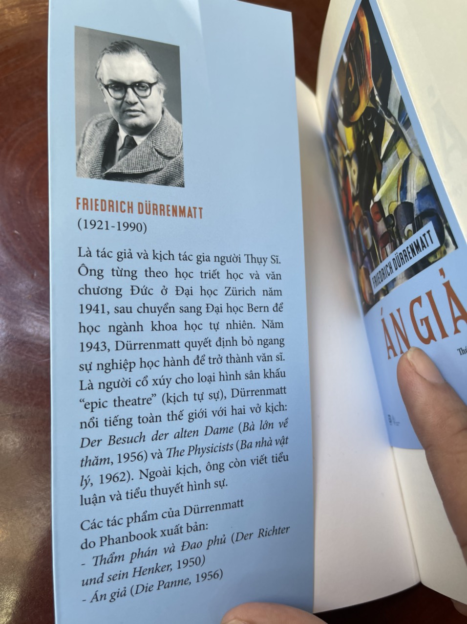 ÁN GIẢ - Friedrich Dürrenmatt (nhà văn và kịch tác giả nổi tiếng Thụy Sĩ) – PhanBook – NXB Đà Nẵng (bìa mềm)