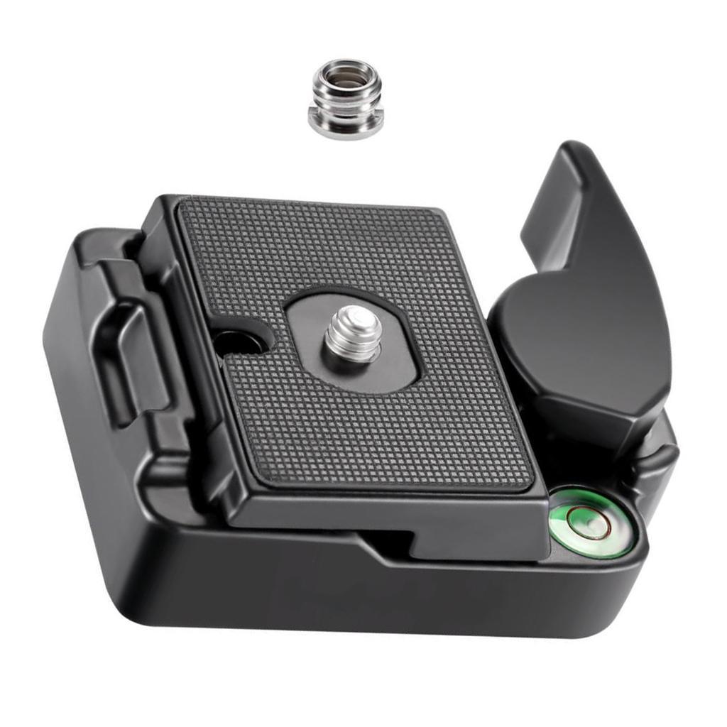Universal Aluminum Alloy 1/4" Quick Release QR Plate Clamp,for DSLR Camera,with 1/4" to 3/8" Screw Adapter to Mount Tripod Monopod Ballhead
